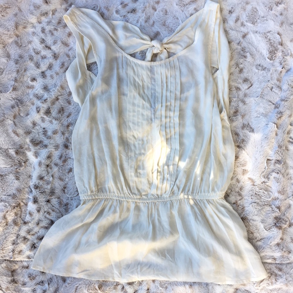 Anthropologie pintuck peplum tank, size 4